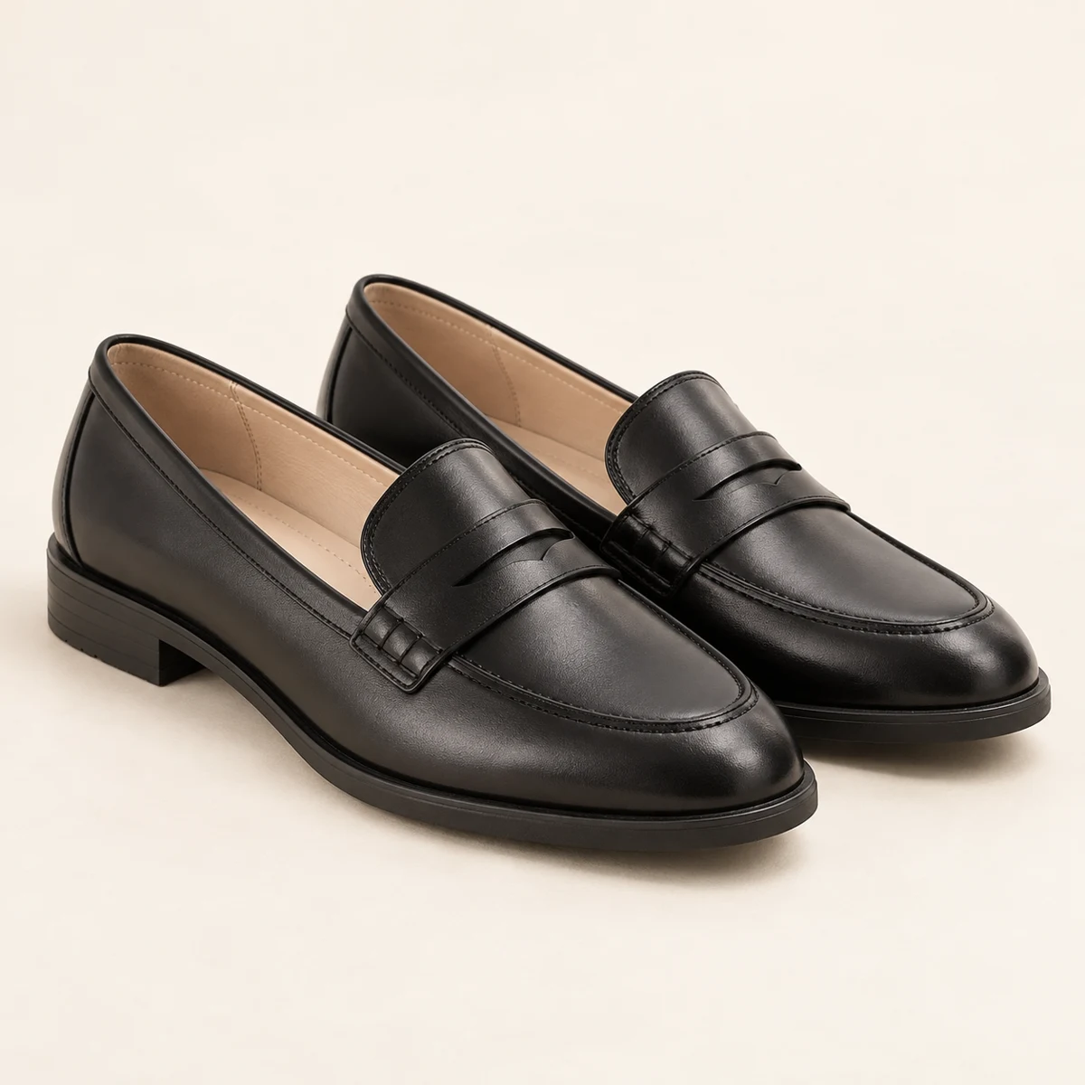 Margot Penny Loafers in Black